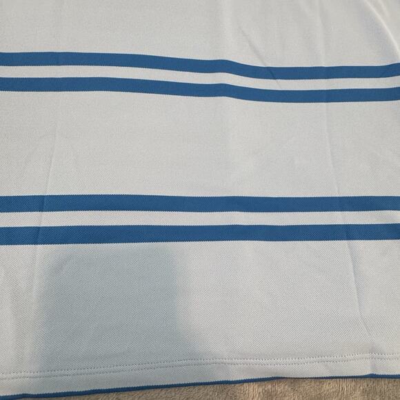 NWT G/FORE Golf Offset Stripe Tech Pique Polo Shirt Sz XXL Patriotic SKY BLUE - Picture 7 of 9